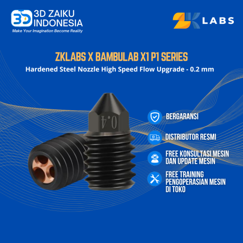 ZKLabs X Bambulab X1 P1 Series CHT Hardened Steel Nozzle High Speed Flow Upgrade ZKLabs X Bambulab X1 P1 Series CHT Hardened Steel Nozzle High Speed Flow Upgrade